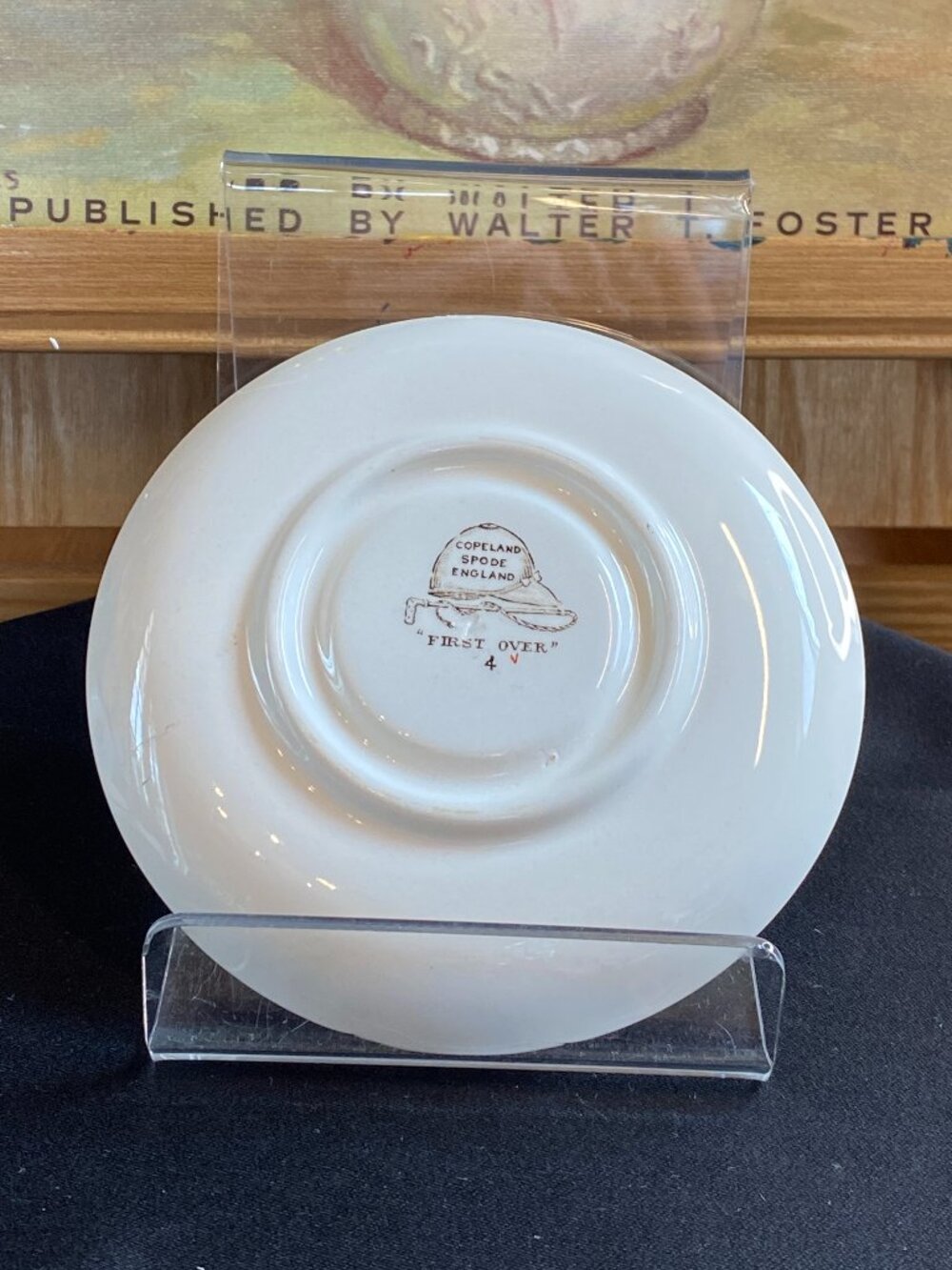 Vintage Copeland Spode England Herring's Hunt "The Hunt Red" Saucer First Over 4 - Picture 2 of 6
